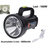 LANTERNA TD3500 CU LED 100W + ACUMULATOR